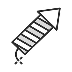 Firework Rocket Icon Celebration Festival New Year Explosive Pyrotechnic Fun Event