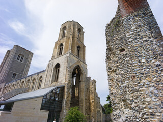Wymondham, England, United Kingdom, 24th June 2025,exterior of Wymondham Abbey