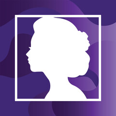 woman silhouette background with abstract style vector illustration