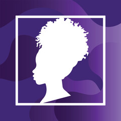 woman silhouette background with abstract style vector illustration