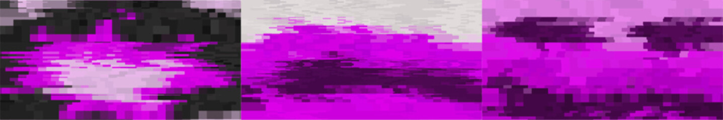 Pixel purple background for retro game or design. Purple bit effect error screen. Old game retro background. Vector illustration