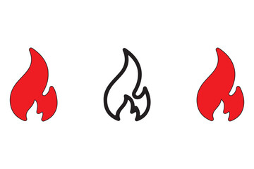 Fire icon vector. fire sign and symbol