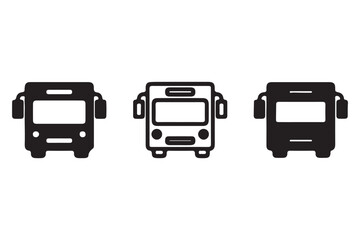 Bus icon set vector. bus sign and symbol. transport