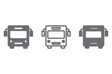 Bus icon set vector. bus sign and symbol. transport