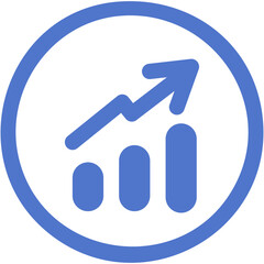 Minimal Blue Business Icon – Graph