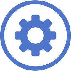 Minimal Blue Business Icon – Setting