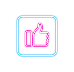 Neon Like Button Icon