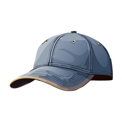 Stylish gray cap with subtle design details suitable for casual outings and outdoor activities in warm weather. PNG image, transparent background