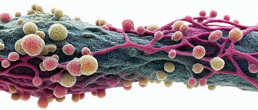 Macro view of an active receptor isolated on white