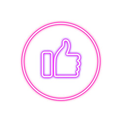 Neon Like Button Icon