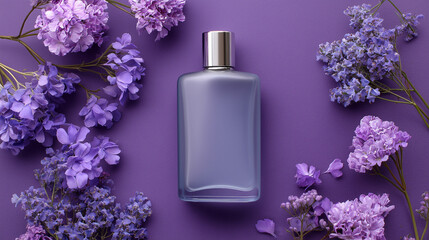 bottle of perfume and lavender