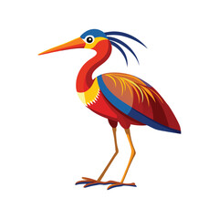 Coloring Seabird, Wading Bird, Tropical Bird, Animal Icon, Logo, Illustrations Vector