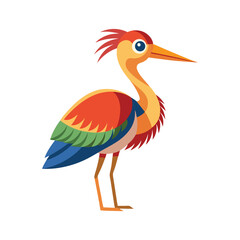 Coloring Seabird, Wading Bird, Tropical Bird, Animal Icon, Logo, Illustrations Vector