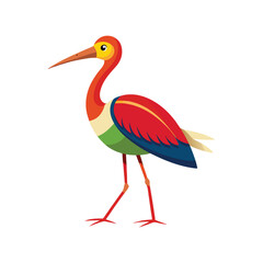 Coloring Seabird, Wading Bird, Tropical Bird, Animal Icon, Logo, Illustrations Vector