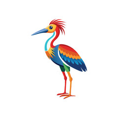 Coloring Seabird, Wading Bird, Tropical Bird, Animal Icon, Logo, Illustrations Vector