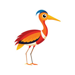 Coloring Seabird, Wading Bird, Tropical Bird, Animal Icon, Logo, Illustrations Vector