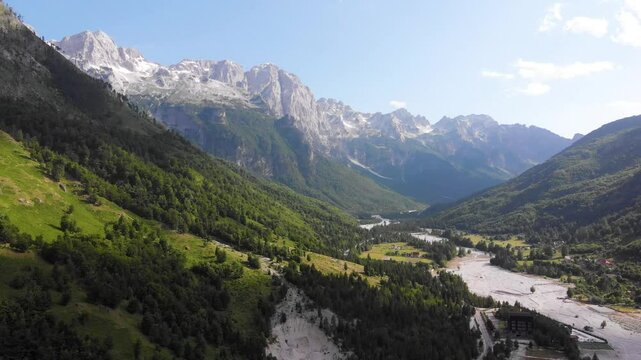Albania Tropoje . Valbona valley springs Accursed Mountains.