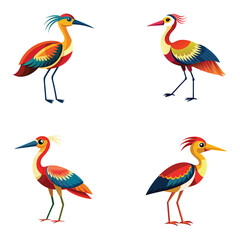 Coloring Seabird, Wading Bird, Tropical Bird, Animal Icon, Logo, Illustrations Vector