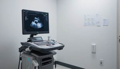 Diagnostic ultrasound machine in a medical office.