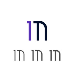 Art modern lowercase letter M made logo style