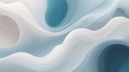 Fluid Motion, Abstract Designs, Digital Art, Soft Pastel Hues, Contemporary, Aerial View, Artistry in Motion
