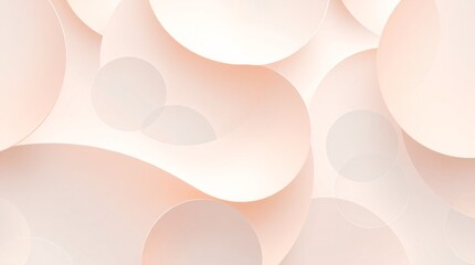 Abstract Peach Curves and Circles Minimalist Design, Background Art, Modern Aesthetics, Soft Color Palette, Digital Illustration