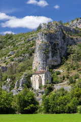 Historic Church Nestled in Sauliac sur Cele Cliffs