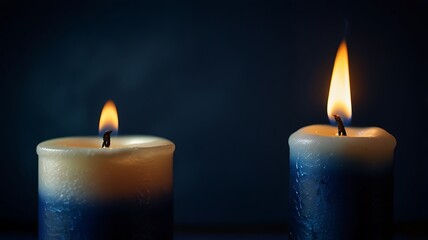 Lone Lit Candle Emitting Soft Smoke in Calm Atmosphere