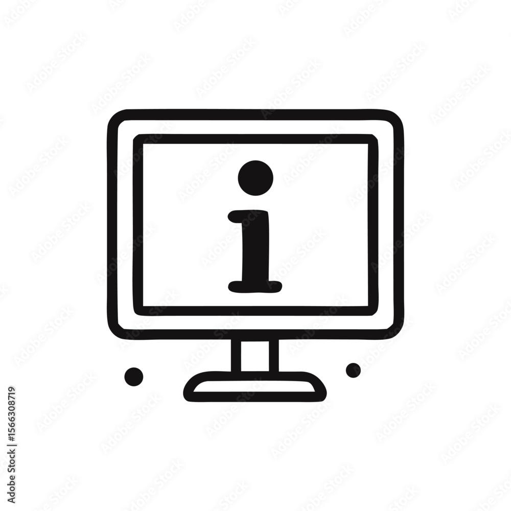 Fototapete information displayed on a computer monitor, a simple icon design.