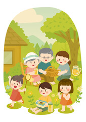 家族で楽しむ高原の休日、A Family Holiday in the Countryside