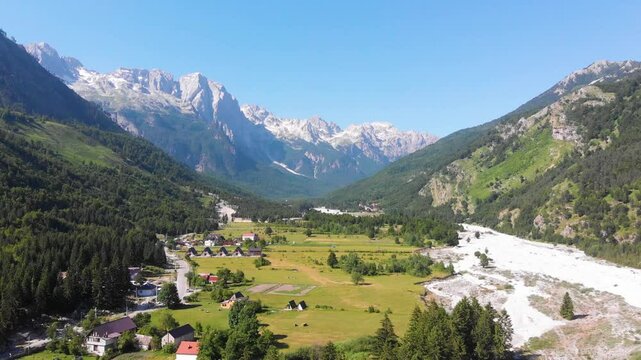 Albania Tropoje . Valbona valley springs Accursed Mountains.