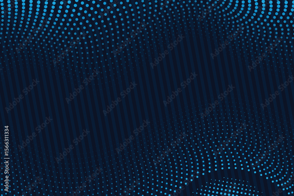 Poster elegant dark blue background featuring a gradient halftone pattern and subtle lines for a modern aes