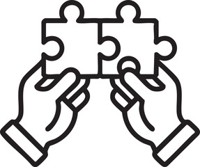 Two Hands Connecting Puzzle Pieces Symbolizing Teamwork Collaboration Problem Solving Partnership Integration And Strategic Planning

