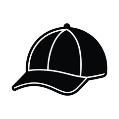 Baseball Cap Outline Icon Vector Illustration