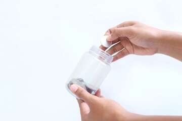 Saving money for the future. Saving money little by little