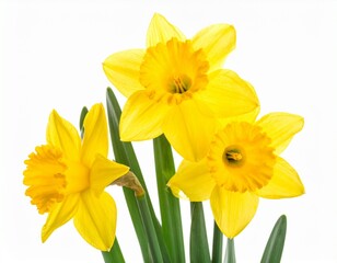 Naklejka premium daffodils isolated on white background
