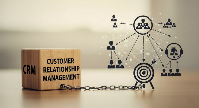 Visual Representation Of Customer Relationship Management Concept