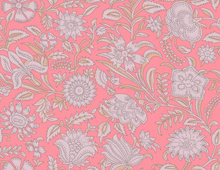 seamless ethnic floral print design