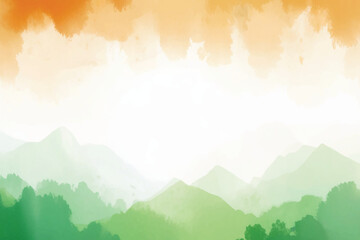 Obraz premium indian flag tricolor watercolor background 15th august indepedence day and 26 january republic day saffron, orange and green watercolour vector banner or poster design