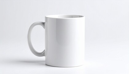 white cup on white background