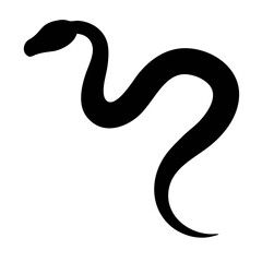 Abstract black snake silhouette stock illustration