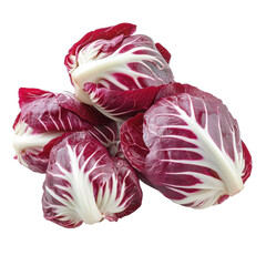 Radicchio red salad heads are fresh and vibrant on a Transparent background for culinary inspiration, Radicchio red salad isolated on PNG background