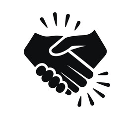 Obraz premium Business Agreement and Partnership Icons, Cooperation and Trust Vector Symbols