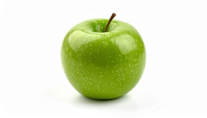 green apple on white background