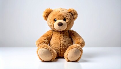 Obraz premium brown teddy bear with white background