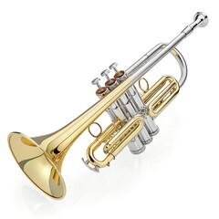 Fototapeta premium trumpet isolated on white