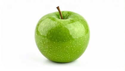 fresh green apple with white background