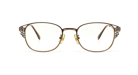 Vintage floral eyeglasses with clear lenses