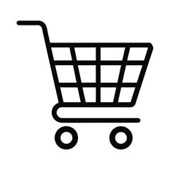 Shopping Cart Outline Icon Vector Illustration