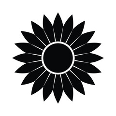 Sunflower Shape Icon Vector Illustration